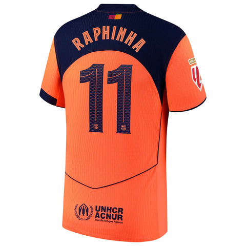 Raphinha Barcelona  Third Player Jersey   Orange 2025–26 Premium Fan Edition Soccer Jersey - Orange