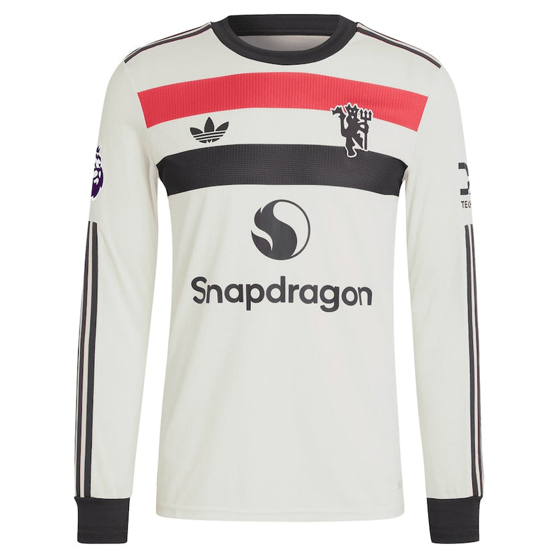 Rasmus Højlund Manchester United adidas Shirt 2024/2025 Third Long Sleeve Jersey - Cream