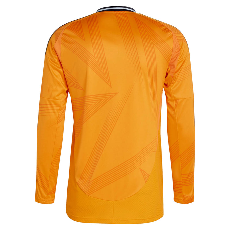 Real Madrid adidas 2024/25 Away Shirt  Long Sleeve Jersey - Orange