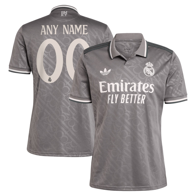 Real Madrid adidas Third 2024/25 Customized Jersey - Charcoal