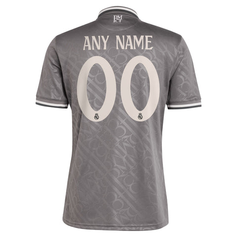 Real Madrid adidas 2024/25 Third Custom Jersey - Charcoal