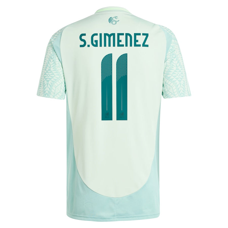 Santiago Giménez Mexico National Team adidas 2024 Away  Player Jersey - Green