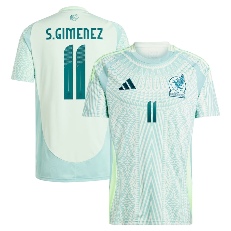 Santiago Giménez Mexico National Team adidas 2024 Away  Player Jersey - Green