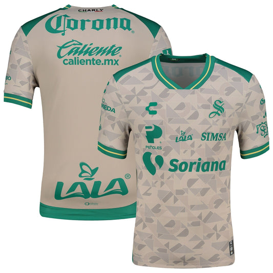 Santos Laguna Charly  Away Authentic Jersey   Tan 2025–26 Premium Fan Edition Soccer Jersey