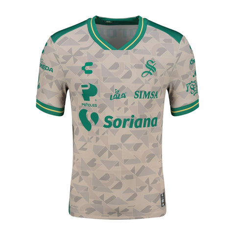 Santos Laguna Charly  Away Authentic Jersey   Tan 2025–26 Premium Fan Edition Soccer Jersey