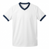 TEAMSFANSSHOP Men's Blank Soccer Jersey - White & Navy Blue Athletic Kit