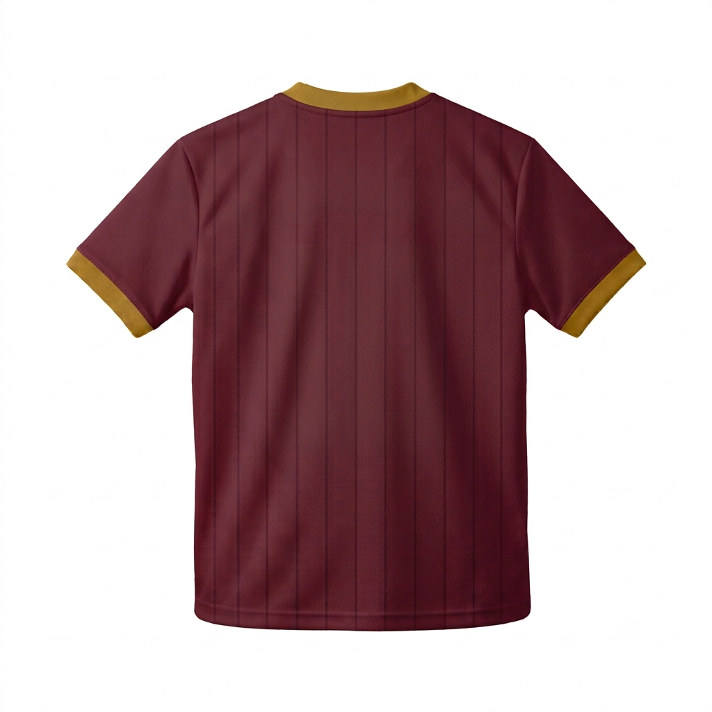 TEAMSFANSSHOP Men's Prestige Soccer Jersey – Maroon & Matte Gold Pitch Kit
