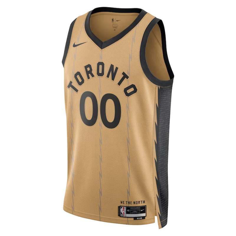 Toronto Raptors Unisex 2023/24 Custom Swingman Jersey - Gold - City Edition