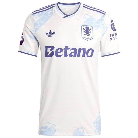 Tyrone Mings Aston Villa  Third Player Jersey   White 2025–26 Premium Fan Edition Soccer Jersey - White