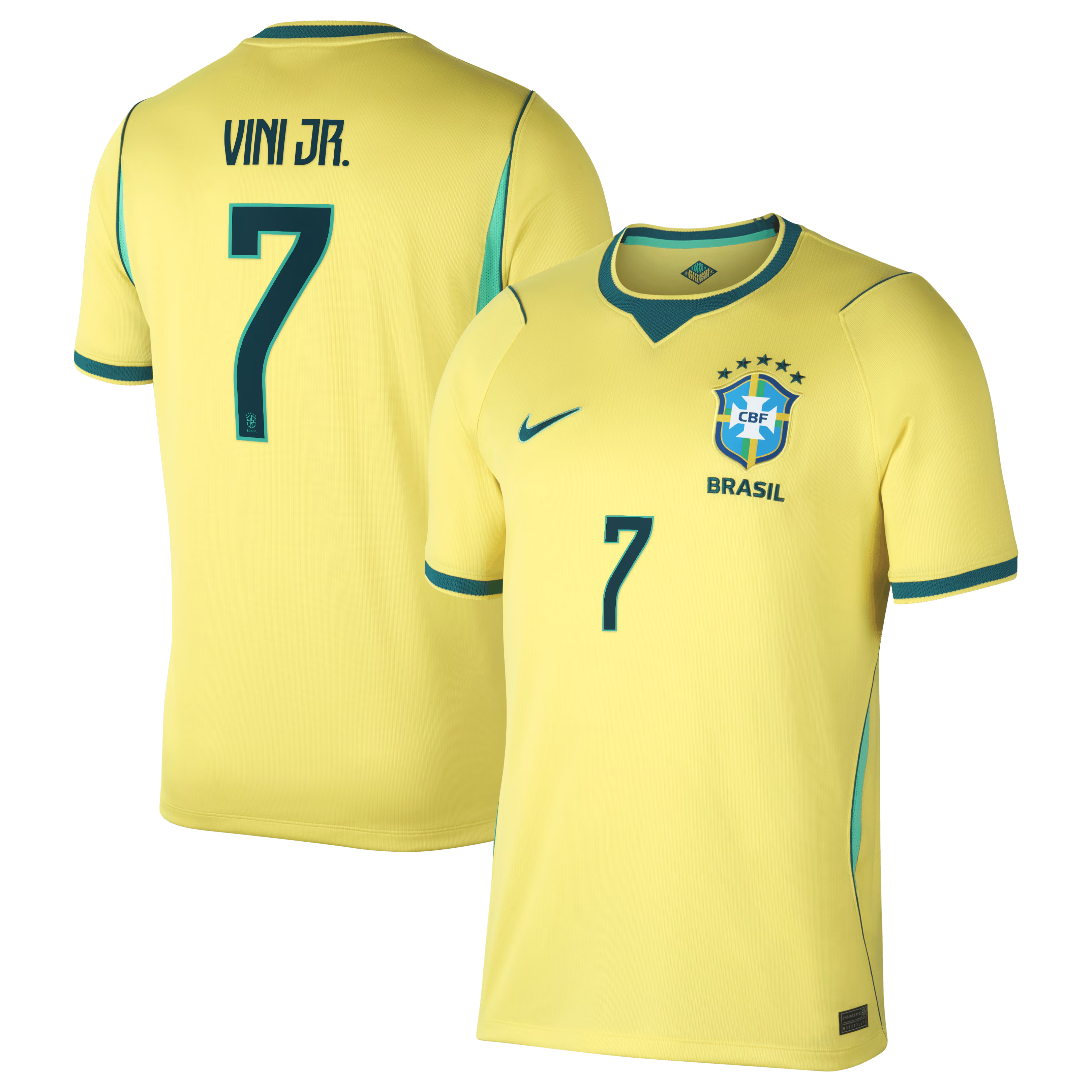 Vini Jr. Brazil National Team Nike 2026 Home Stadium Jersey - Yellow - Jersey Teams World