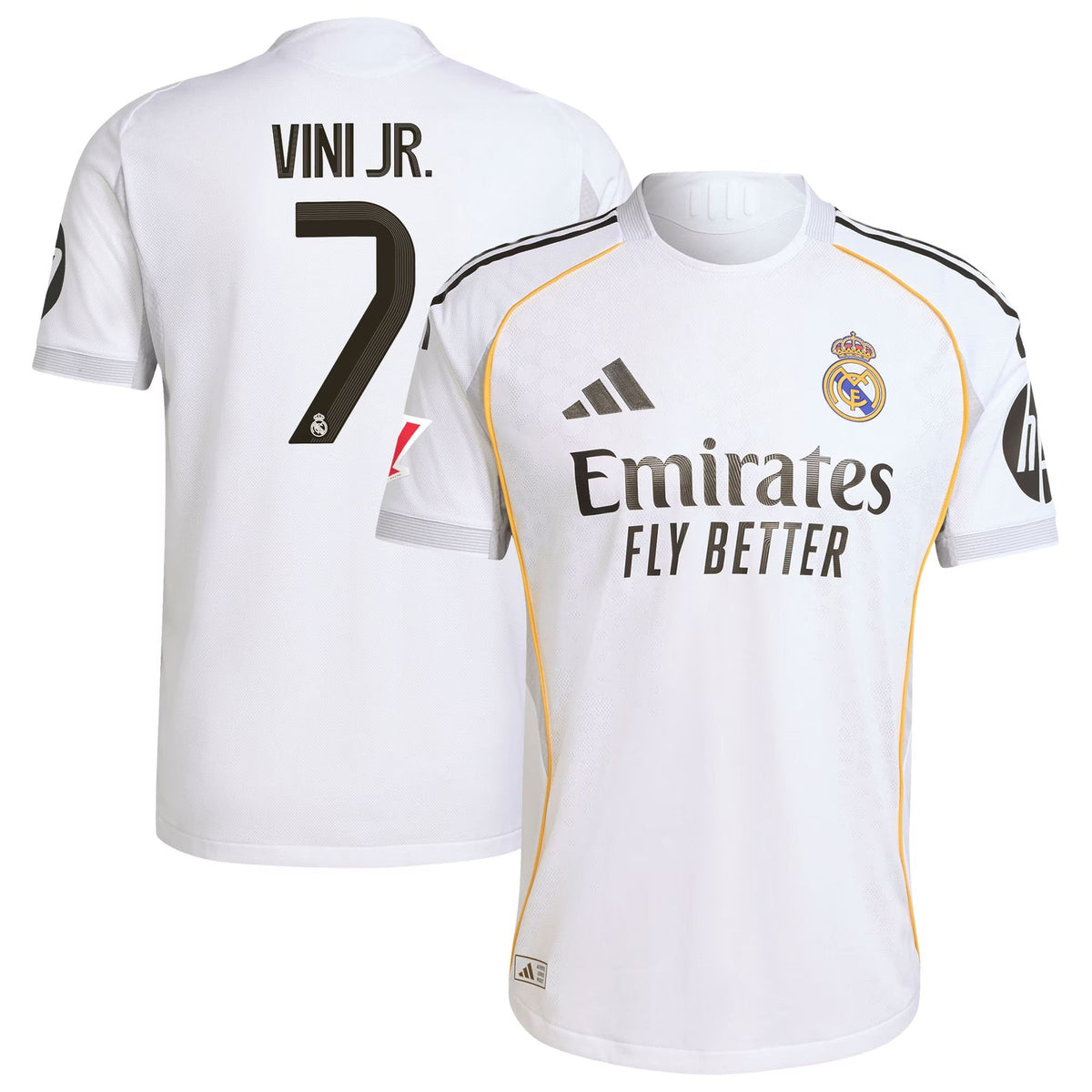 Vini Jr. Real Madrid adidas 2025/26 Home Authentic Jersey - White