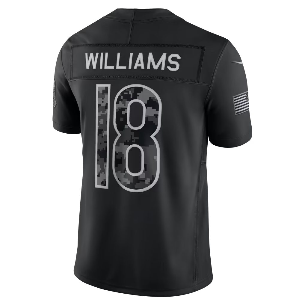 Caleb Williams Chicago Bears Official-Nike 2026 Salute to Service Stitched Limited Jersey - Black