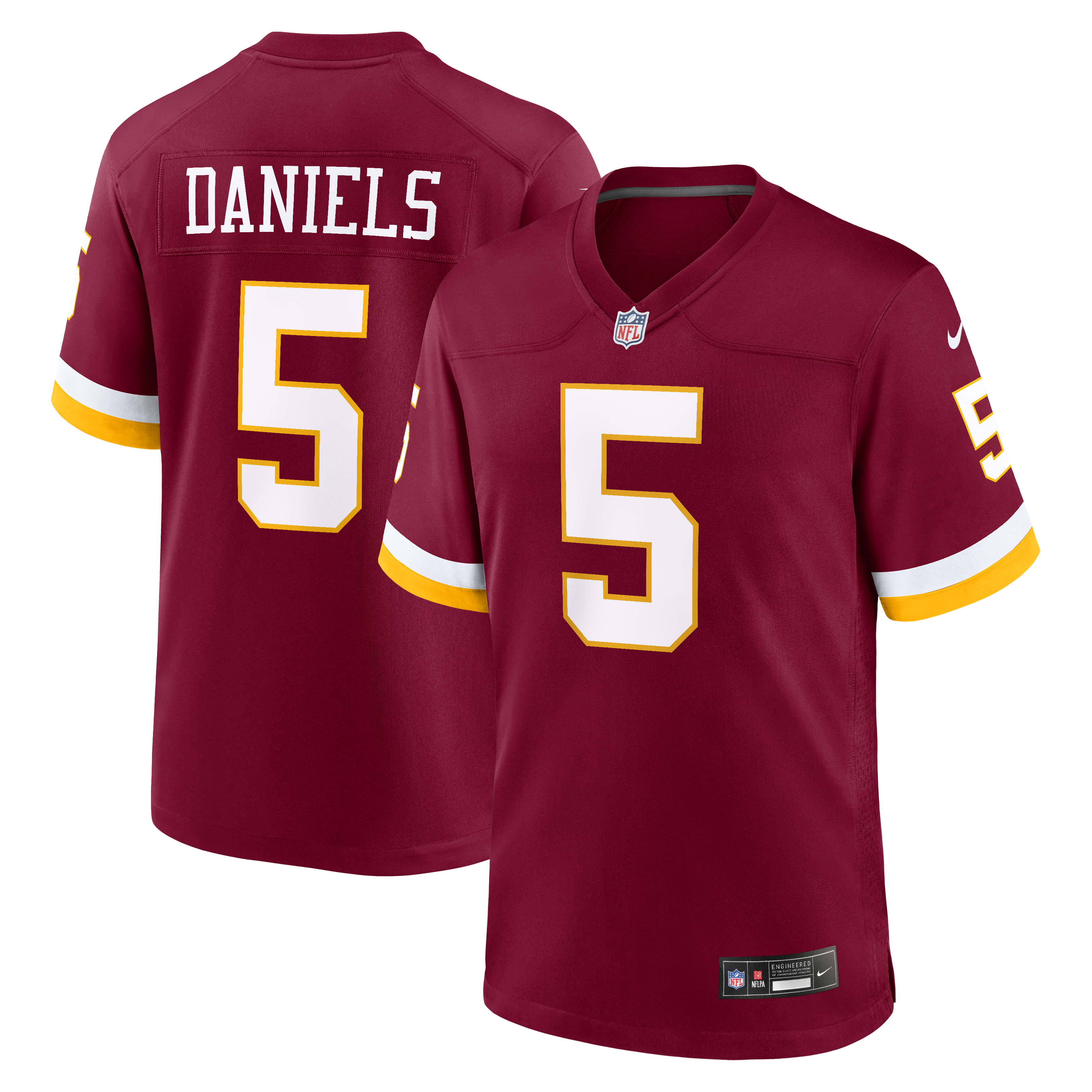 Official-nike Washington Commanders Jayden Daniels Alternate Game Jersey Black