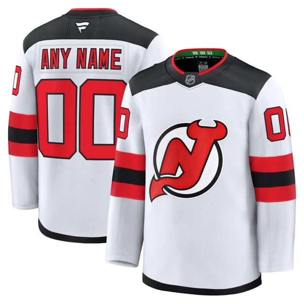 Teams Fans Shop New Jersey Devils Fanatics Away Premium Custom Jersey White