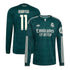 Rodrygo Real Madrid Official-Adidas 2026/27 Away Replica Long Sleeve Jersey - Green