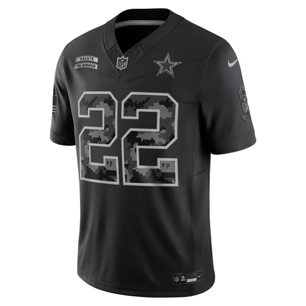 Emmitt Smith Dallas Cowboys Official-Nike 2026 Salute to Service Retired Player Stitched Limited Jersey - Black