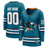 Teams Fans Shop Fanatics Women's San Jose Sharks Teal Home Jersey
