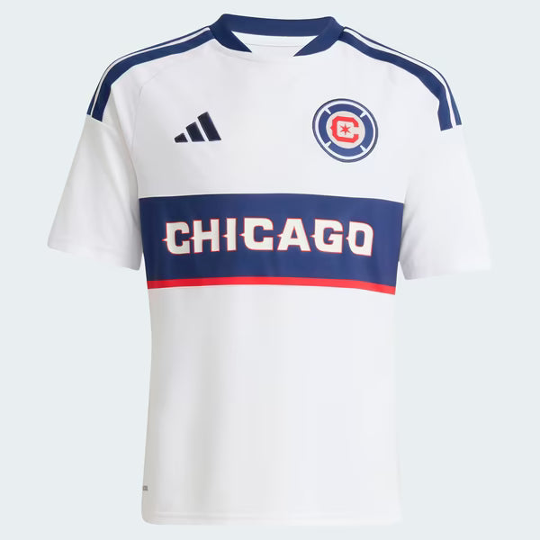 Chicago Fire Official-Adidas Youth 2026 Archive Replica Jersey - White