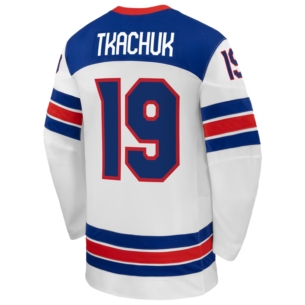 Teams Fans Shop Matthew Tkachuk Nike US Hockey 2026 Away Jersey