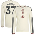 Kobbie Mainoo Manchester United Official-Adidas 2026/27 Third Replica Long Sleeve Jersey - Cream