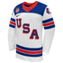 Teams Fans Shop Nike Quinn Hughes US Hockey 2026 Away Jersey - White