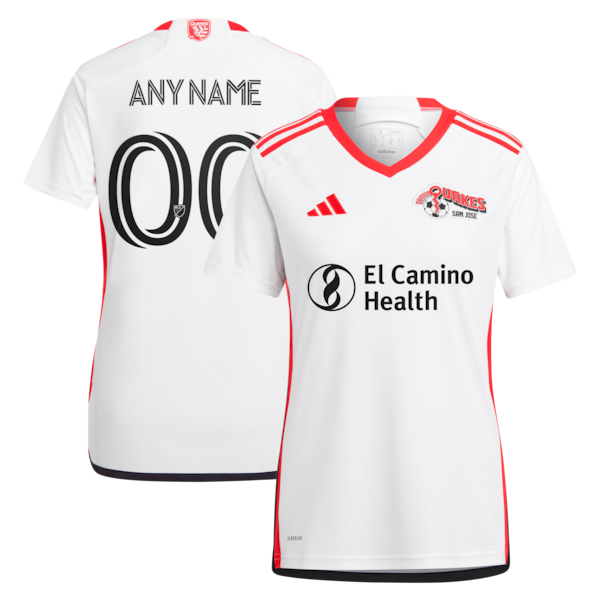 Official-Adidas San Jose Earthquakes Women's 2025 The 50 Kit Replica Custom Jersey White