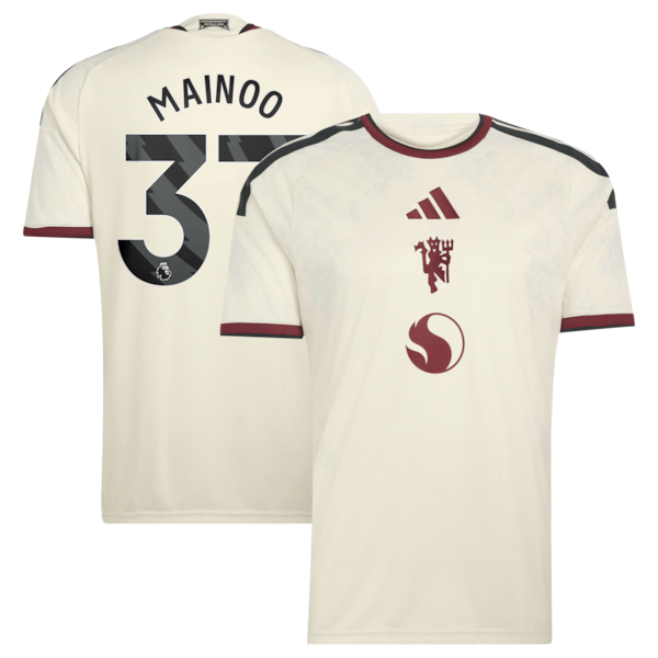 Kobbie Mainoo Manchester United Official-Adidas 2026/27 Third Replica Jersey - Cream