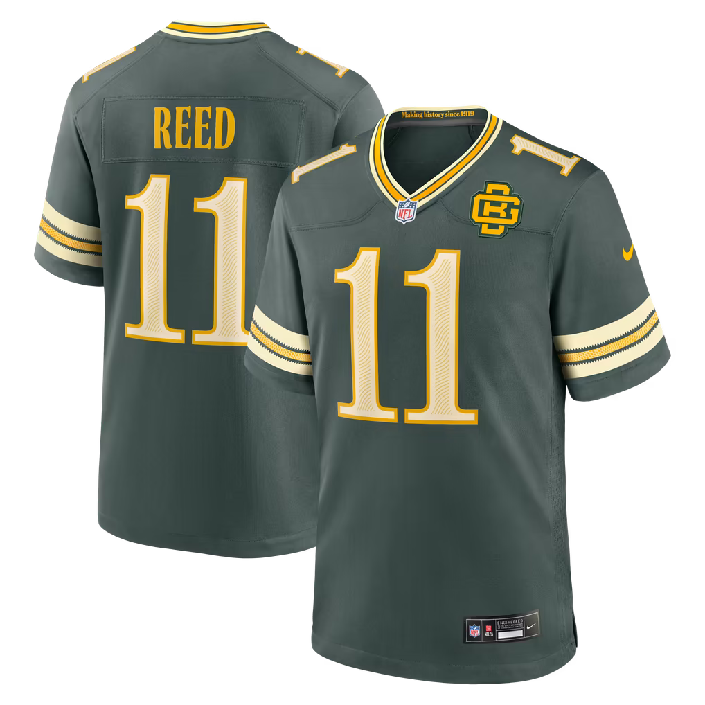 Jayden Reed Green Bay Packers Official-Nike 2026 Rivalries Collection Game Jersey - Green