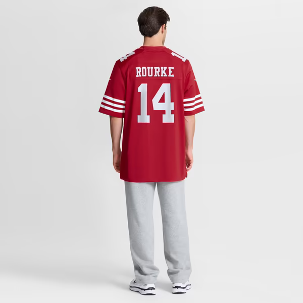 Kurtis Rourke San Francisco 49ers Official-Nike Team Game Jersey - Scarlet