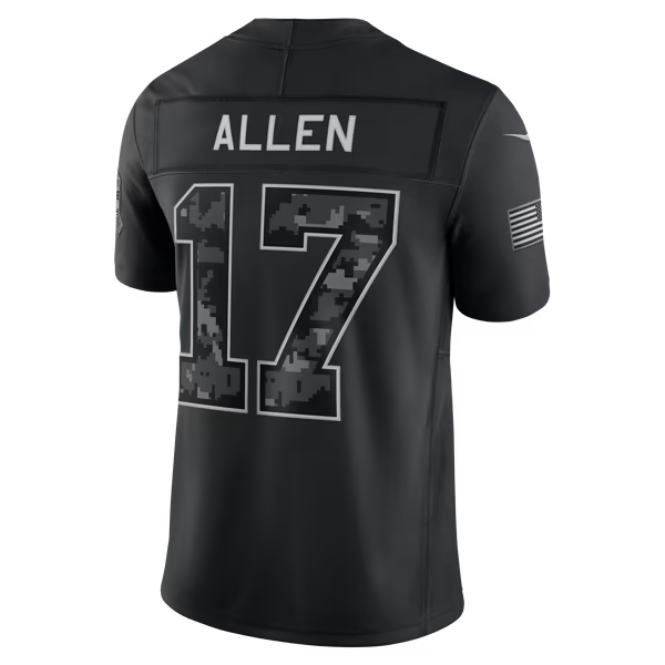 Josh Allen Buffalo Bills Official-Nike 2026 Salute to Service Stitched Limited Jersey - Black