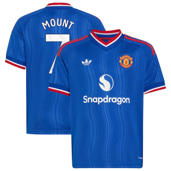 Mason Mount Manchester United Official-Adidas Youth 2026/27 Away Replica Jersey - Royal