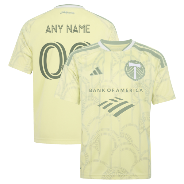 Official-Adidas Portland Timbers Youth 2026 Civic Stadium Kit Replica Custom Jersey Yellow