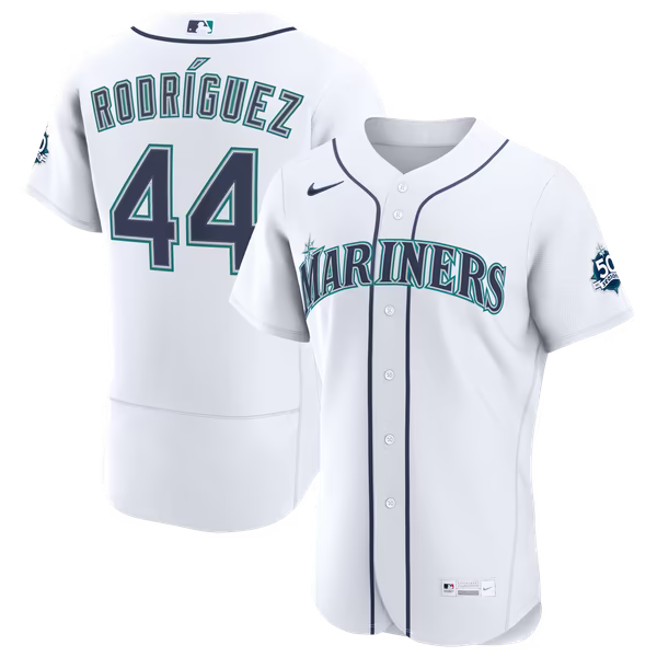 Julio Rodriguez Seattle Mariners Official-Nike Home 50th Season Authentic Jersey - White