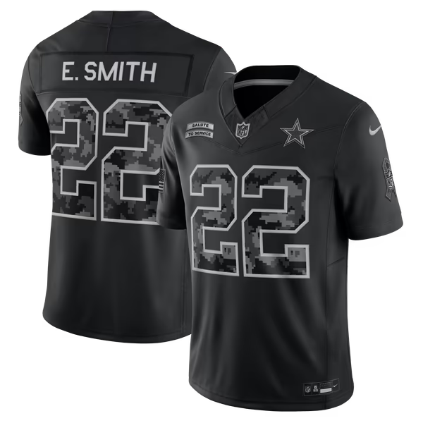 Emmitt Smith Dallas Cowboys Official-Nike 2026 Salute to Service Retired Player Stitched Limited Jersey - Black