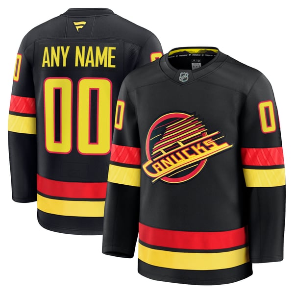 Teams Fans Shop Fanatics Vancouver Canucks Alternate Premium Custom Jersey Black
