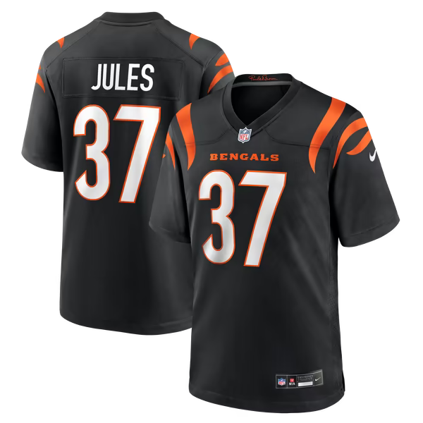 P.J. Jules Cincinnati Bengals Official-Nike Game Player Jersey - Black