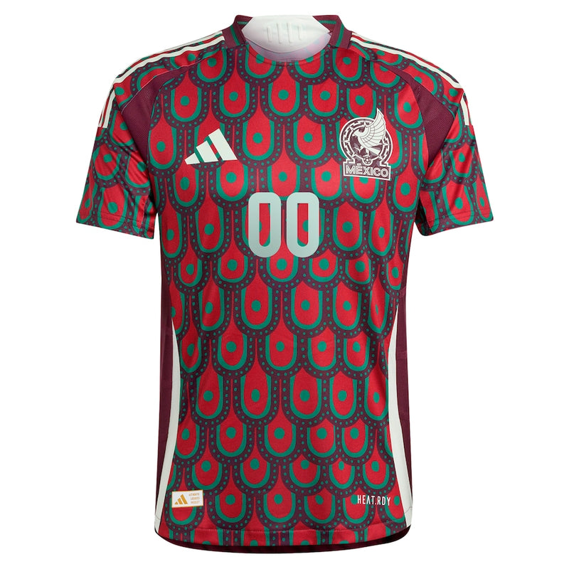 Mexico National Team adidas 2024 Home Authentic Custom Jersey - Burgundy