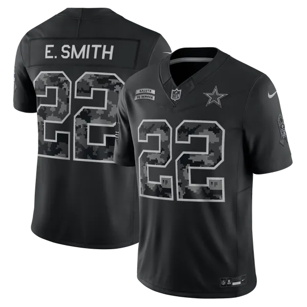 Emmitt Smith Dallas Cowboys Official-Nike 2026 Salute to Service Retired Player Stitched Limited Jersey - Black