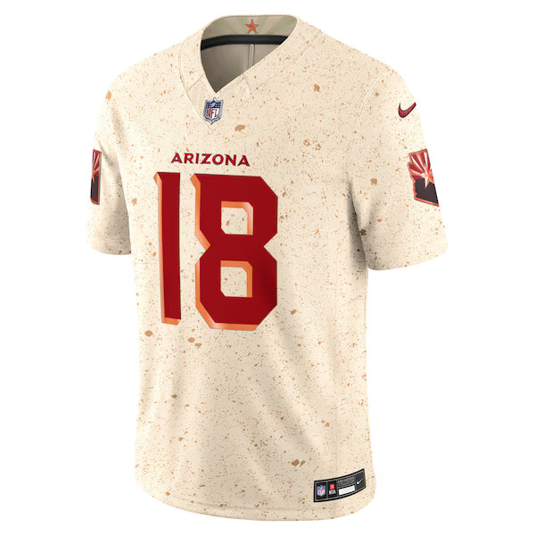 Marvin Harrison Jr. Arizona Cardinals Official-Nike 2025 Rivalries Collection Stitched Limited Jersey - Natural