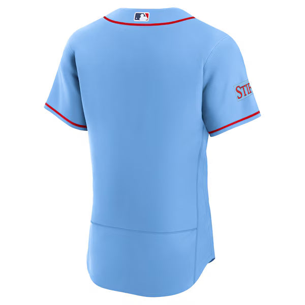St. Louis Cardinals Official-Nike Alternate Sponsor Patch Authentic Jersey - Light Blue