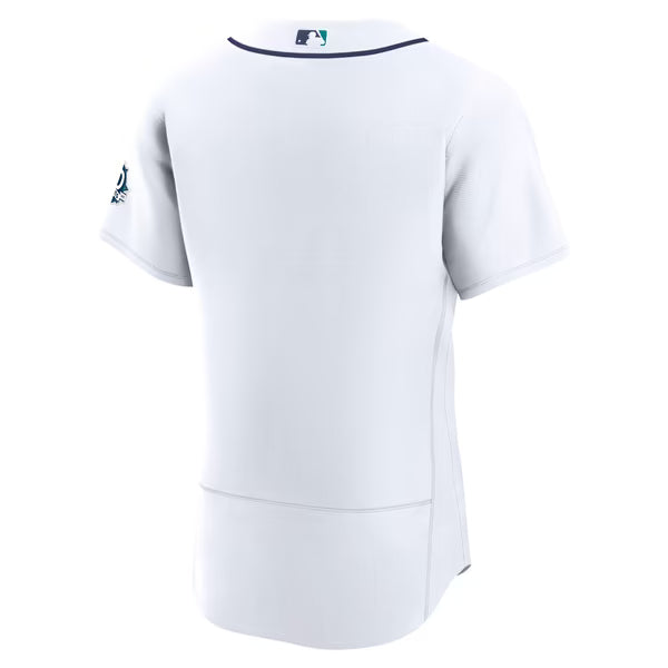 Seattle Mariners Official-Nike 50th Anniversary Patch Home Authentic Jersey - White