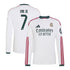 Vini Jr. Real Madrid Official-Adidas 2026/27 Home Replica Long Sleeve Jersey - White
