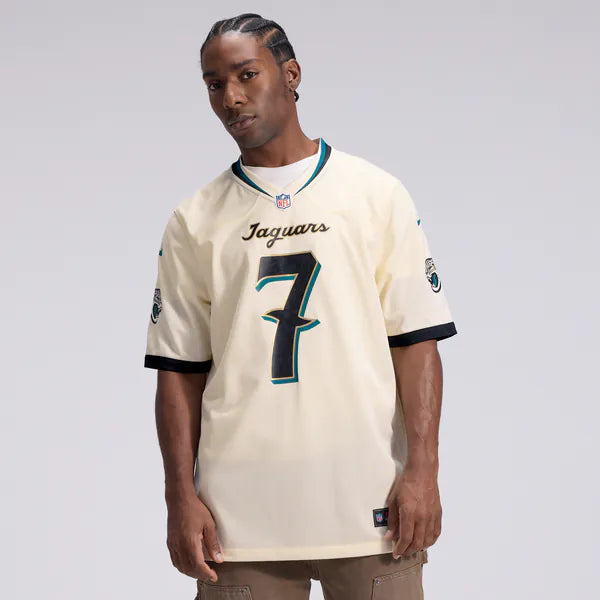 Brian Thomas Jr. Jacksonville Jaguars Official-Nike 2026 Rivalries Collection Game Jersey - Natural