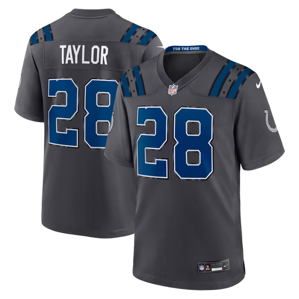 Jonathan Taylor Indianapolis Colts Official-Nike 2026 Rivalries Collection Game Jersey - Anthracite