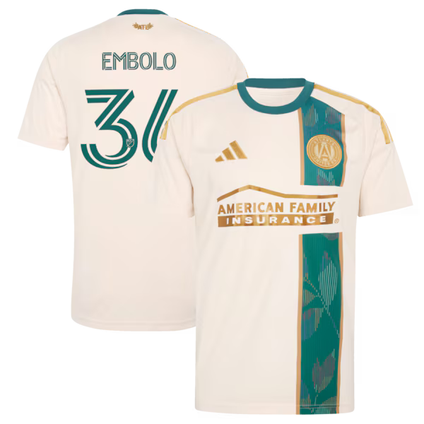 Breel Embolo Atlanta United FC Official-Adidas 2026 Spirit of '96 Replica Jersey - Tan