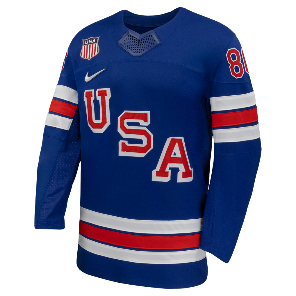 Teams Fans Shop Nike US Hockey Jack Hughes 2026 Home Replica Jersey