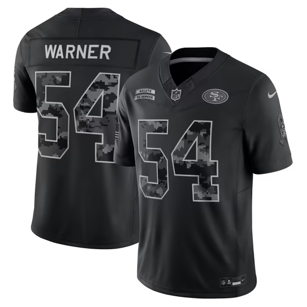 Fred Warner San Francisco 49ers Official-Nike 2026 Salute to Service Stitched Limited Jersey - Black