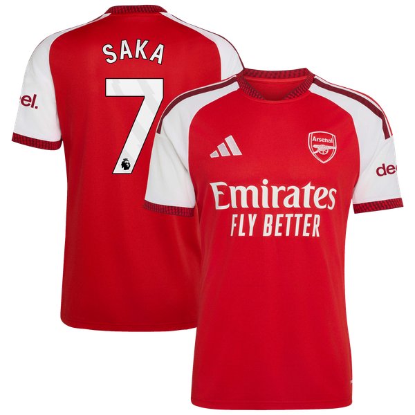 Bukayo Saka Arsenal Official-Adidas 2026/27 Home Replica Jersey - Red