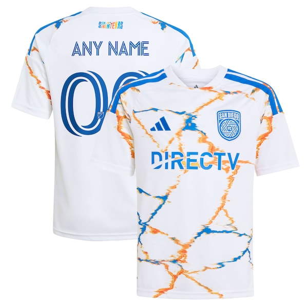 Official-Adidas San Diego FC Youth 2026 Unprecedented Unity Kit Replica Custom Jersey White