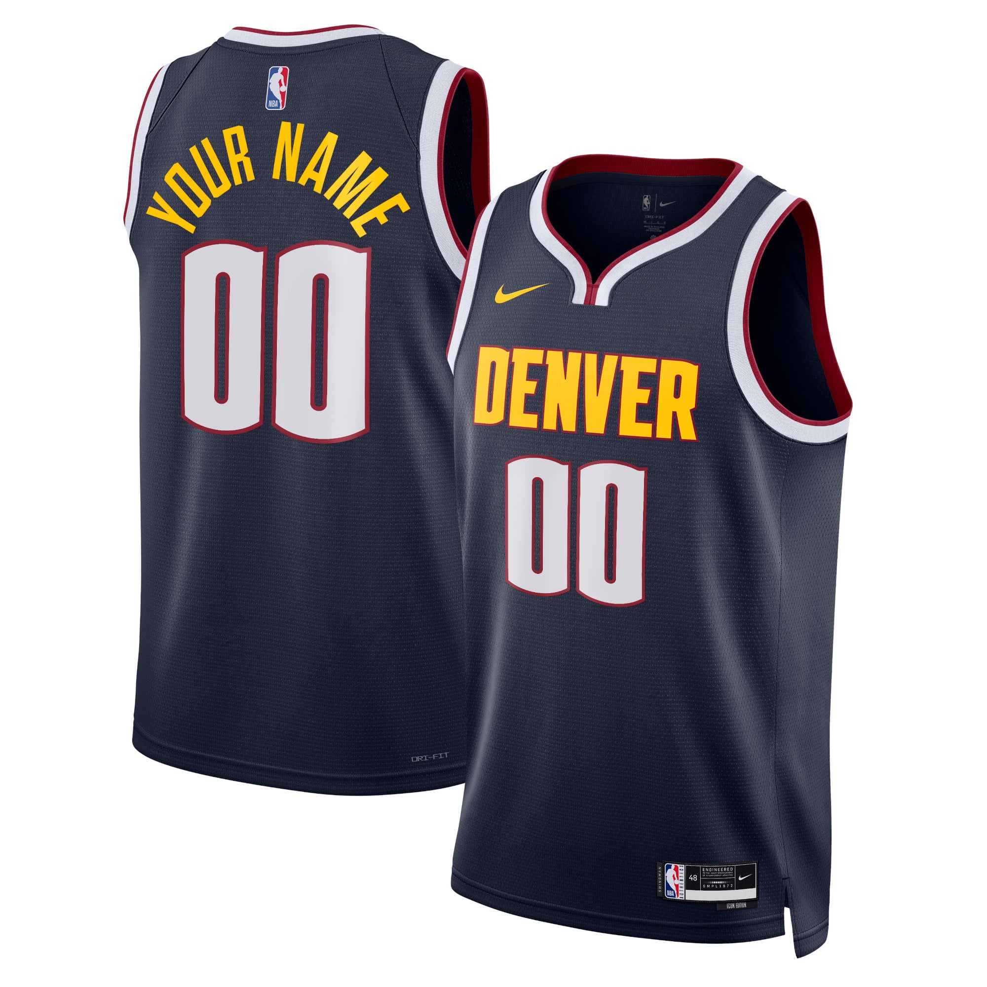 Teams Fans Shop Nike Unisex Denver Nuggets Swingman Navy Custom Jersey